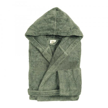 BiancoPerla Accappatoio con Cappuccio in Spugna di puro cotone 530gr art. PERLA