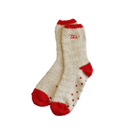 THUN Calzino Antiscivolo Invernale in pile collezione "Sorprese di Natale"  art. DARINA