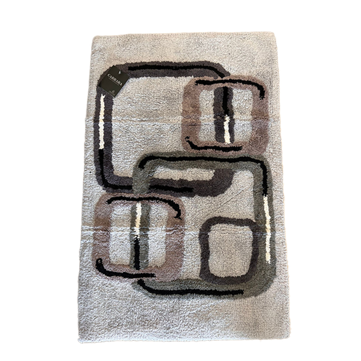 MIRABELLO CARRARA Tappeto da bagno in spugna di puro cotone con di antiscivolo art. ASAKO