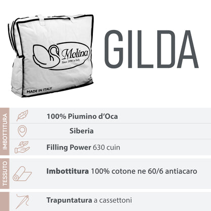 SOFFICEPIUMA®by MOLINA Piumino d'oca vergine bianca siberiana art. GILDA TOP