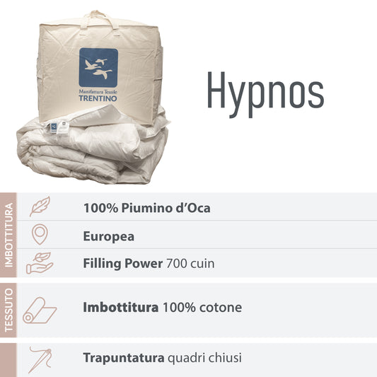 DAUNEX Piumino d'oca 100% piumino WARM 4 punti calore art. HYPNOS