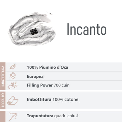 CINELLI per SOFFICEPIUMA®  PIUMINO D'OCA VERGINE 100% art. INCANTO 80% piumino 20% piumette