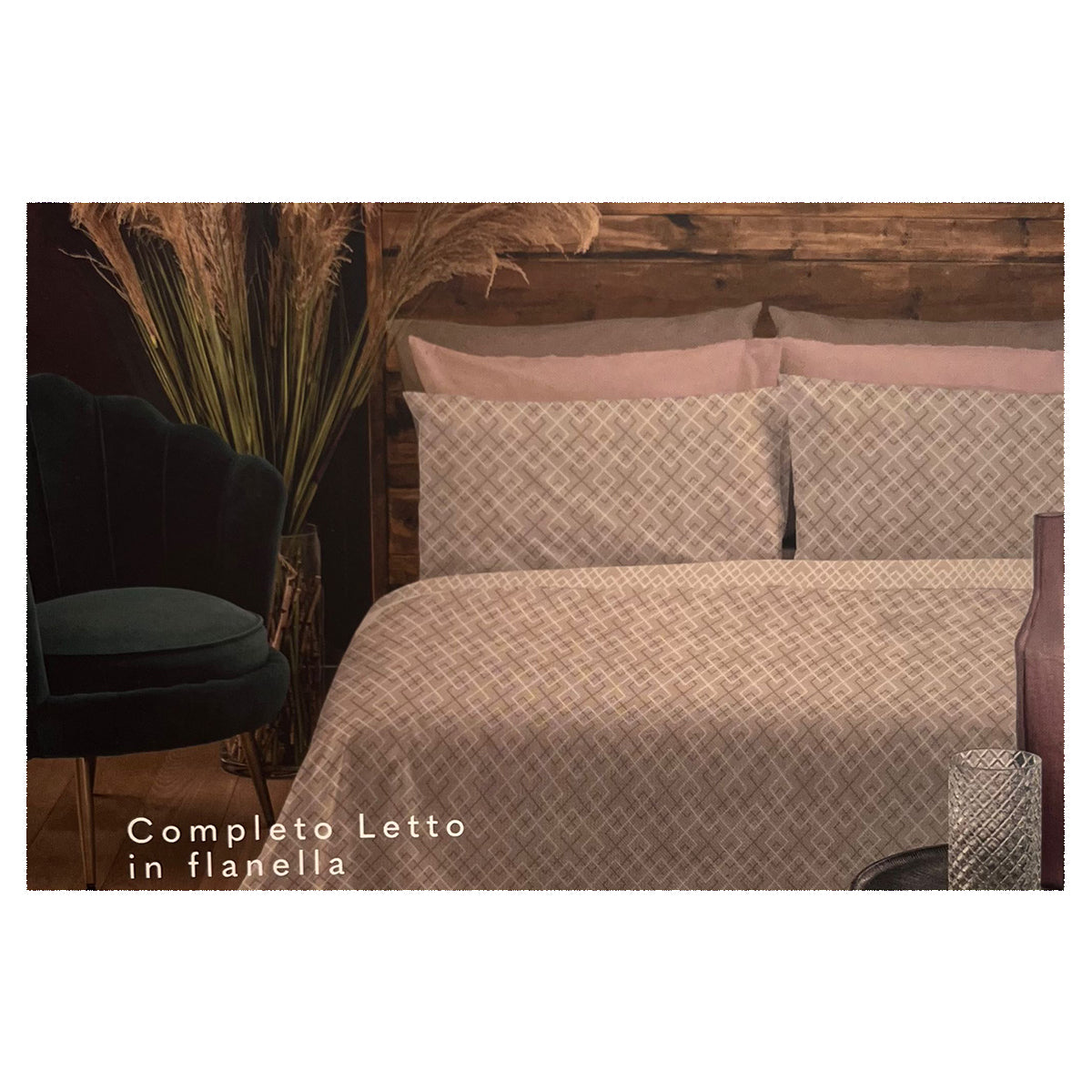DI MAESTRO Completo Letto SINGOLO in FLANELLA  art. INGRID