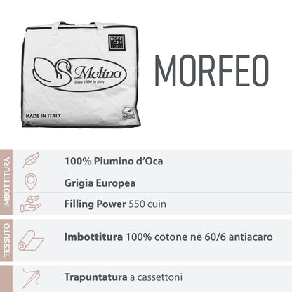 SOFFICEPIUMA®by MOLINA Piumino d'oca art. MORFEO