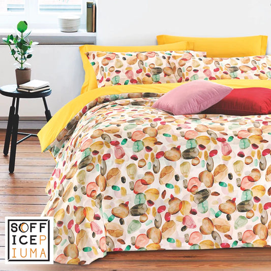 PETALOSO lenzuolo PARURE copripiumino raso princeps SOFFICEPIUMA