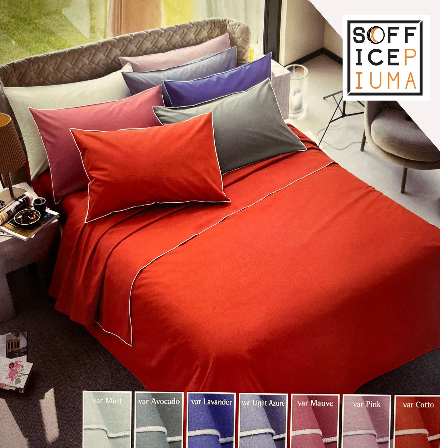 POP lenzuolo copripiumino cotone matrimoniale singolo piazza mezzo