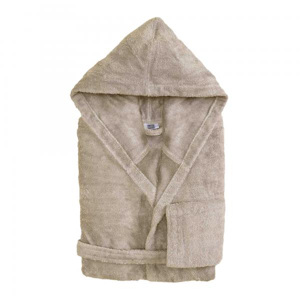 BiancoPerla Accappatoio con Cappuccio in Spugna di puro cotone 530gr art. PERLA