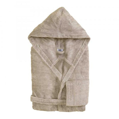 BiancoPerla Accappatoio con Cappuccio in Spugna di puro cotone 530gr art. PERLA