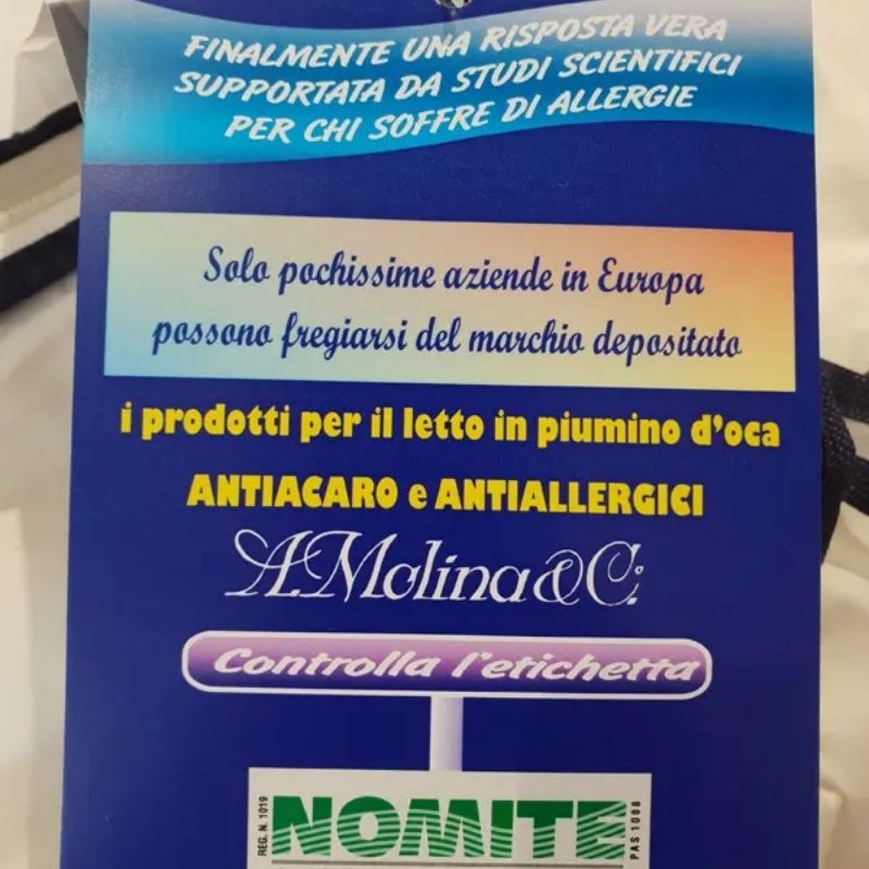 SOFFICEPIUMA®by MOLINA Piumino d'oca vergine bianca siberiana art. GILDA TOP 4 punti calore informazioni prodotto
