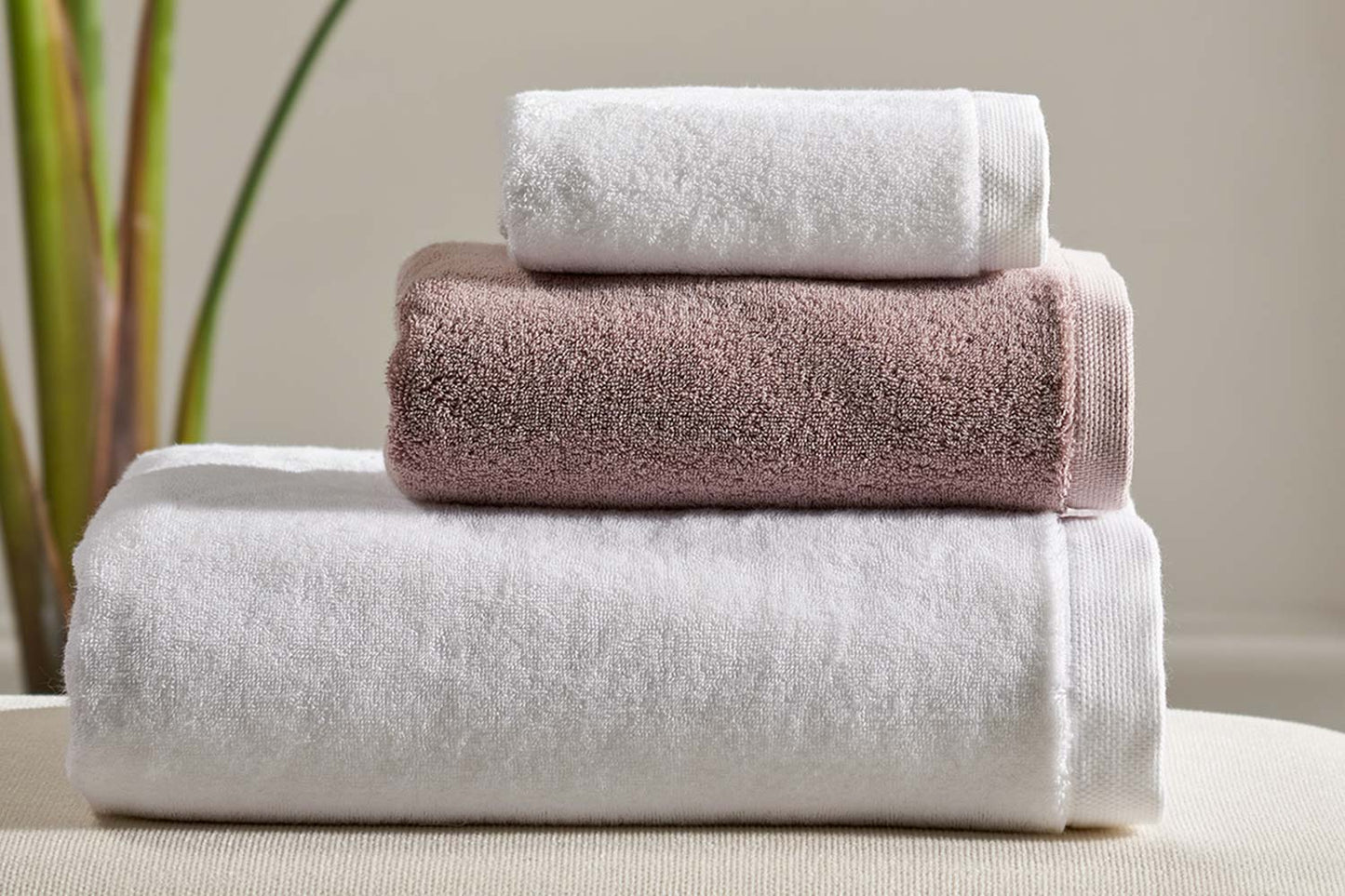 SOFFICEPIUMA 2 biancoperla coppia asciugamani viso ospite set Opale Spugna2
