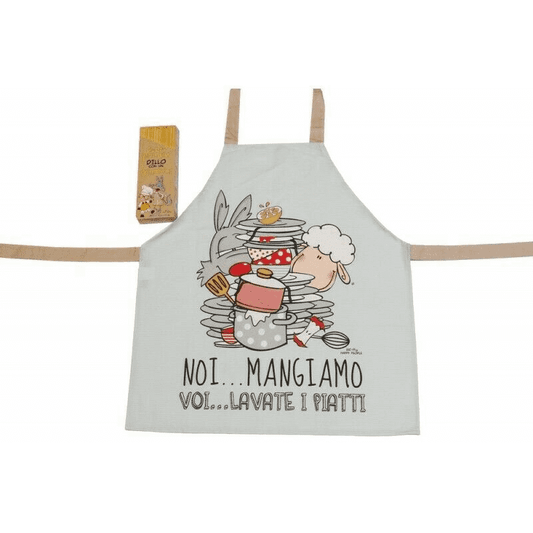SOFFICEPIUMA 2 viaroma60 HAPPY PEOPLE GREMBIULE noi mangiamo voi lavate i piatti