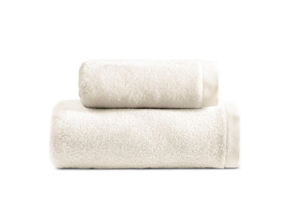 SOFFICEPIUMA AVORIO biancoperla coppia asciugamani viso ospite set Opale Spugna2