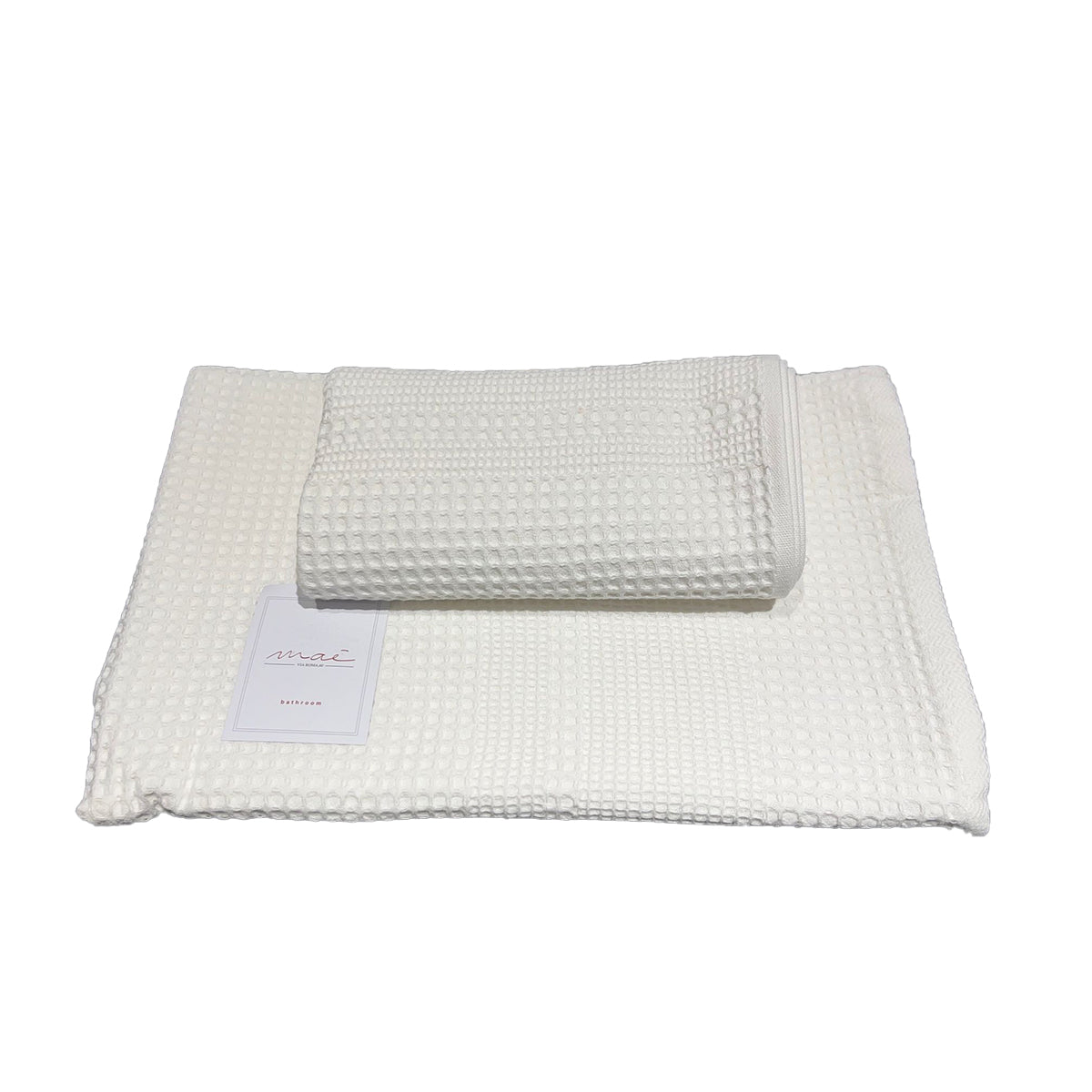 MAE' BY VIA ROMA 60 Coppia Asciugamani 1+1 nido d'ape art. INCAS