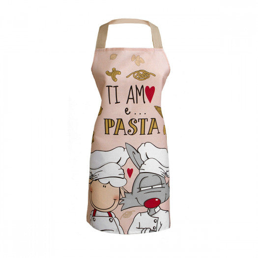 SOFFICEPIUMA viaroma60 HAPPY PEOPLE GREMBIULE TI AMO E PASTA