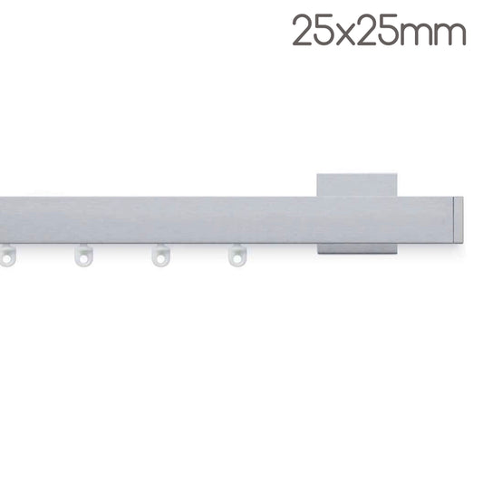 Scaglioni Binario alluminio per montaggio tende quadrato 25 x 25 mm art. ISIDE