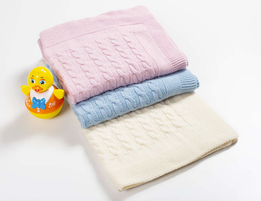 Sofficepiuma by Co.Bi Coperta BIMBI 100% Chashmere art. BABY TRECCIA