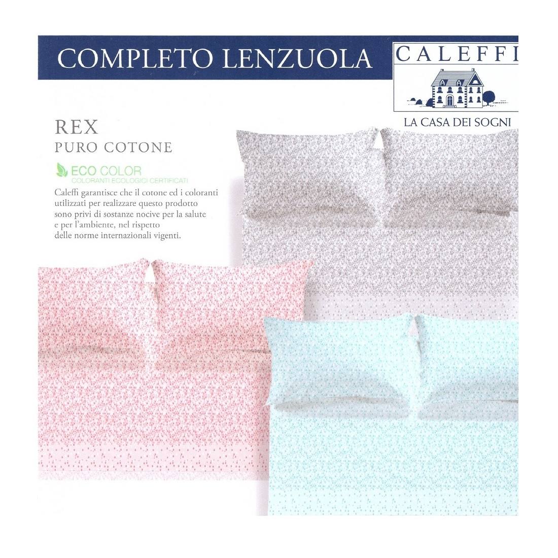 Sofficepiuma completo lenzuola 1 posto rex cotone by caleffi