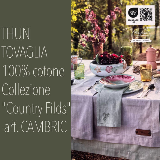 THUN TOVAGLIA 100% cotone  - Collezione "Country Filds" art. CAMBRIC
