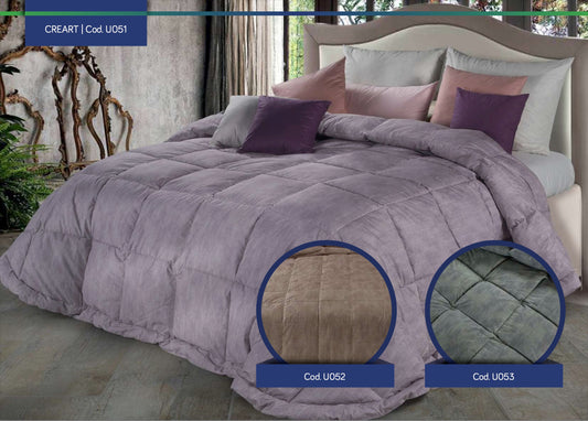 CINELLI Trapunta in piuma d'oca FANTASIA collezione CREART  art. U051 col. Violet