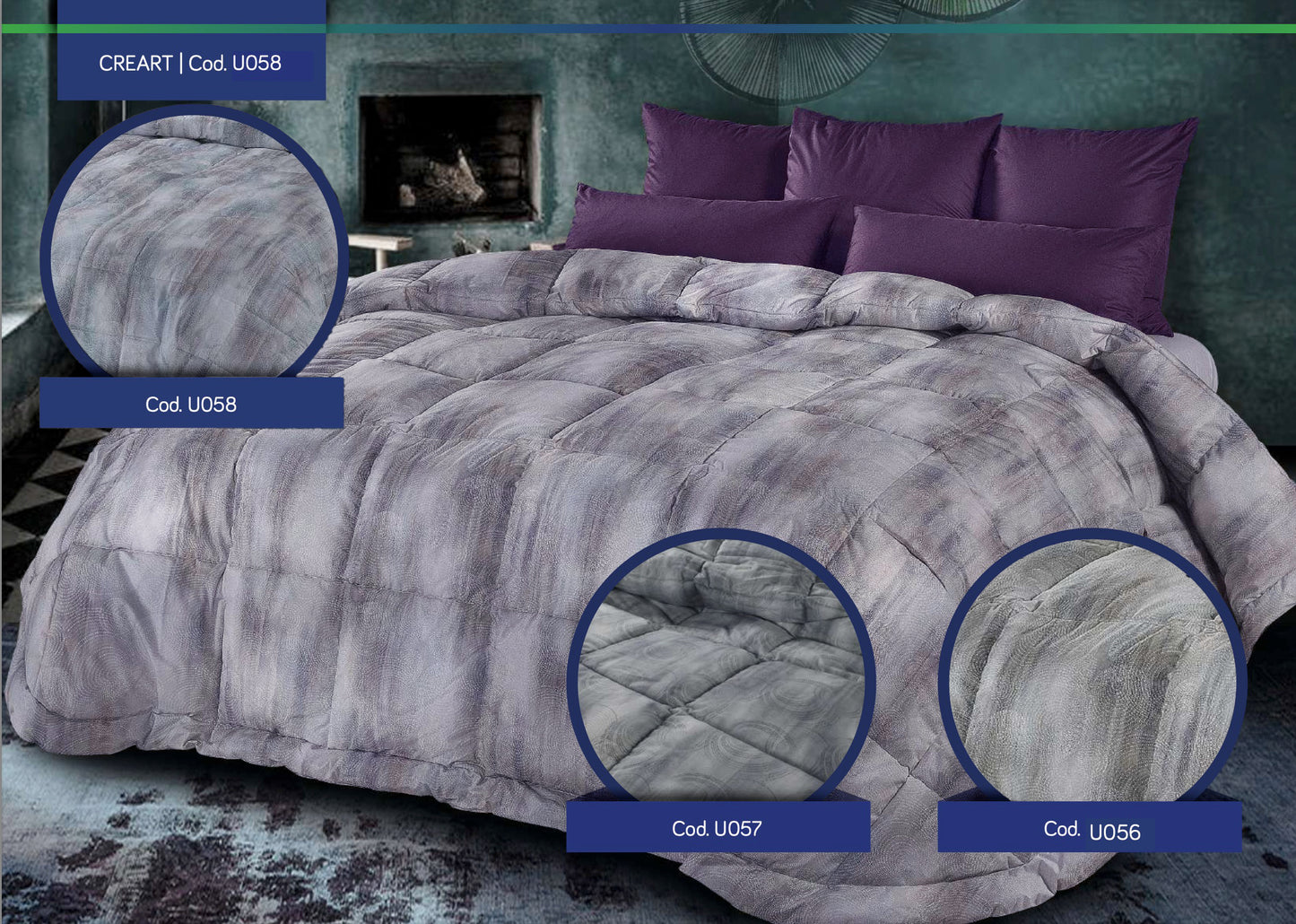 CINELLI Trapunta in piuma d'oca FANTASIA collezione CREART  art. U058