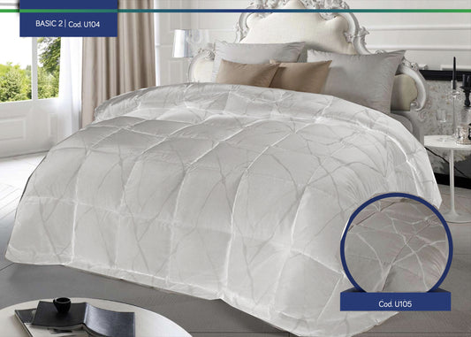 CINELLI Trapunta in piuma d'oca FANTASIA collezione BASIC 2  art.  U104 PANNA