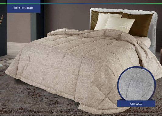 CINELLI Trapunta in piuma d'oca FANTASIA collezione TOP 1  art.  U201 col. ECRù