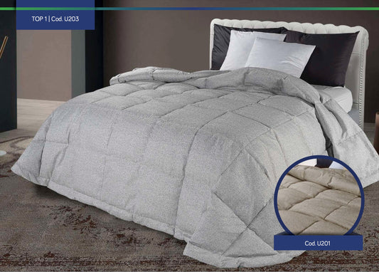 CINELLI Trapunta in piuma d'oca FANTASIA collezione TOP 1  art.  U203 col. Grigio