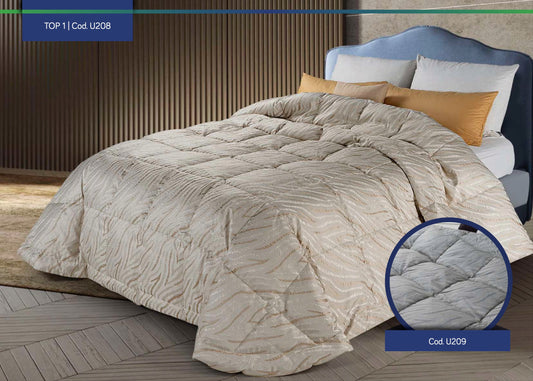 CINELLI Trapunta in piuma d'oca FANTASIA collezione TOP 1  art.  U208 col. Gold