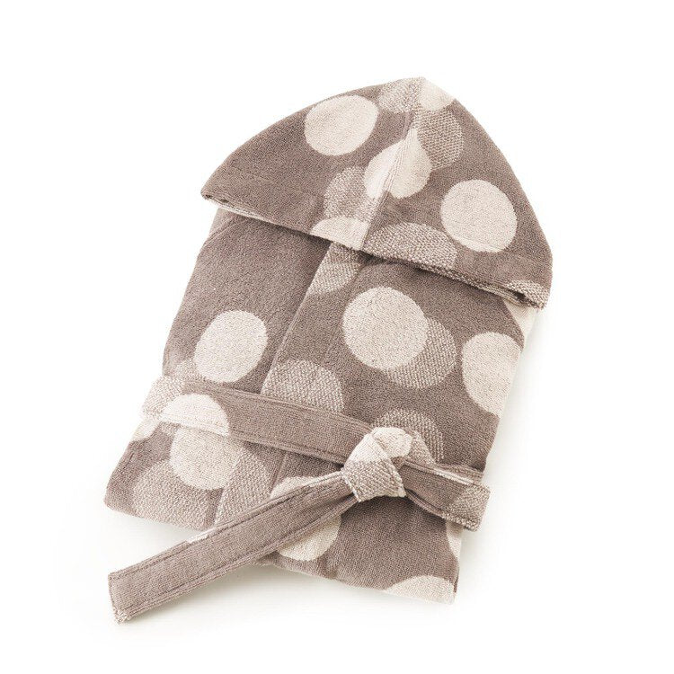 Bassetti Accappatoio uomo donna con cappuccio in jacquard tinto filo di puro cotone art. CIRCLE TIME