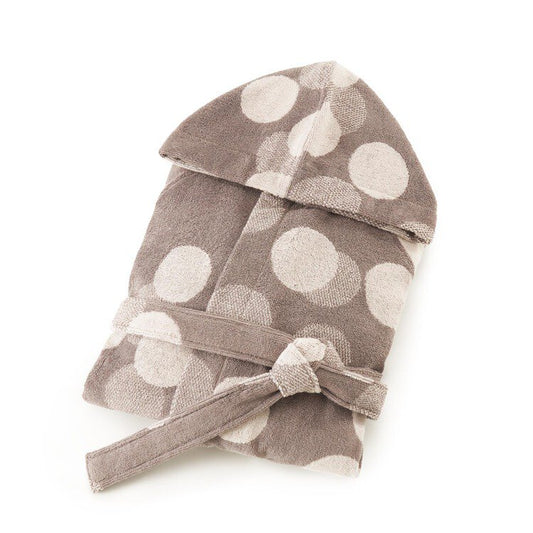 Bassetti Accappatoio uomo donna con cappuccio in jacquard tinto filo di puro cotone art. CIRCLE TIME