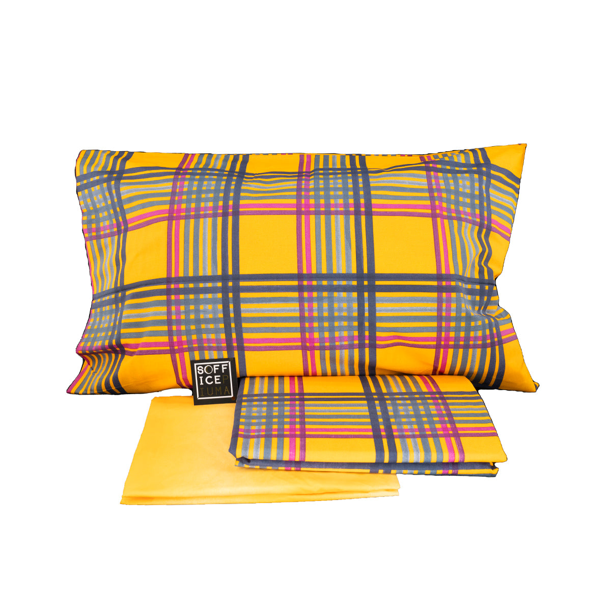 bassetti copripiumino matrimoniale piazza mezzo singolo cotone fantasia weaving giallo