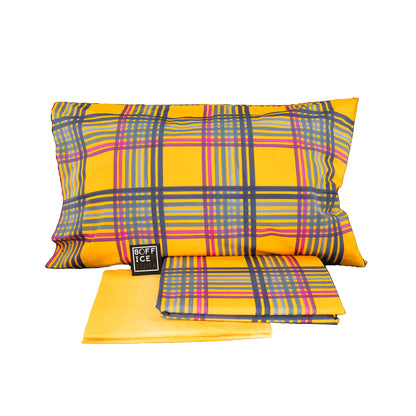 bassetti copripiumino matrimoniale piazza mezzo singolo cotone fantasia weaving giallo