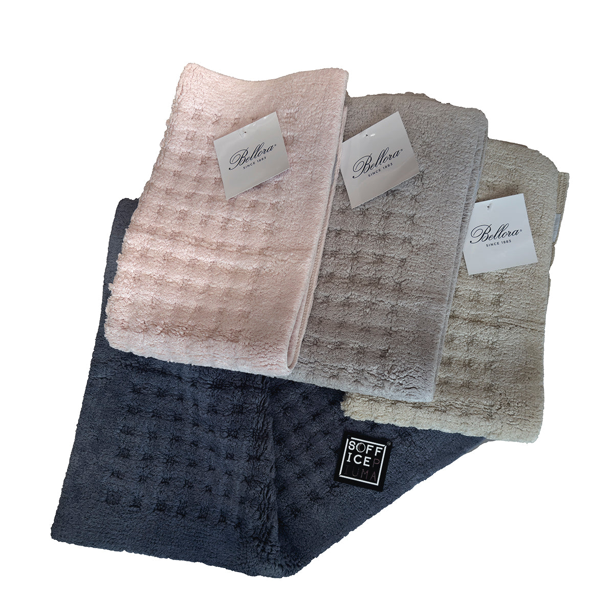 BELLORA Tappeto da bagno in spugna di puro cotone art. FIOCCO