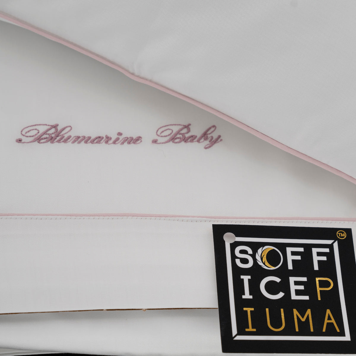 blumarine lenzuolo culla baby blu rosa offerta sconto promo sofficepiuma rosa