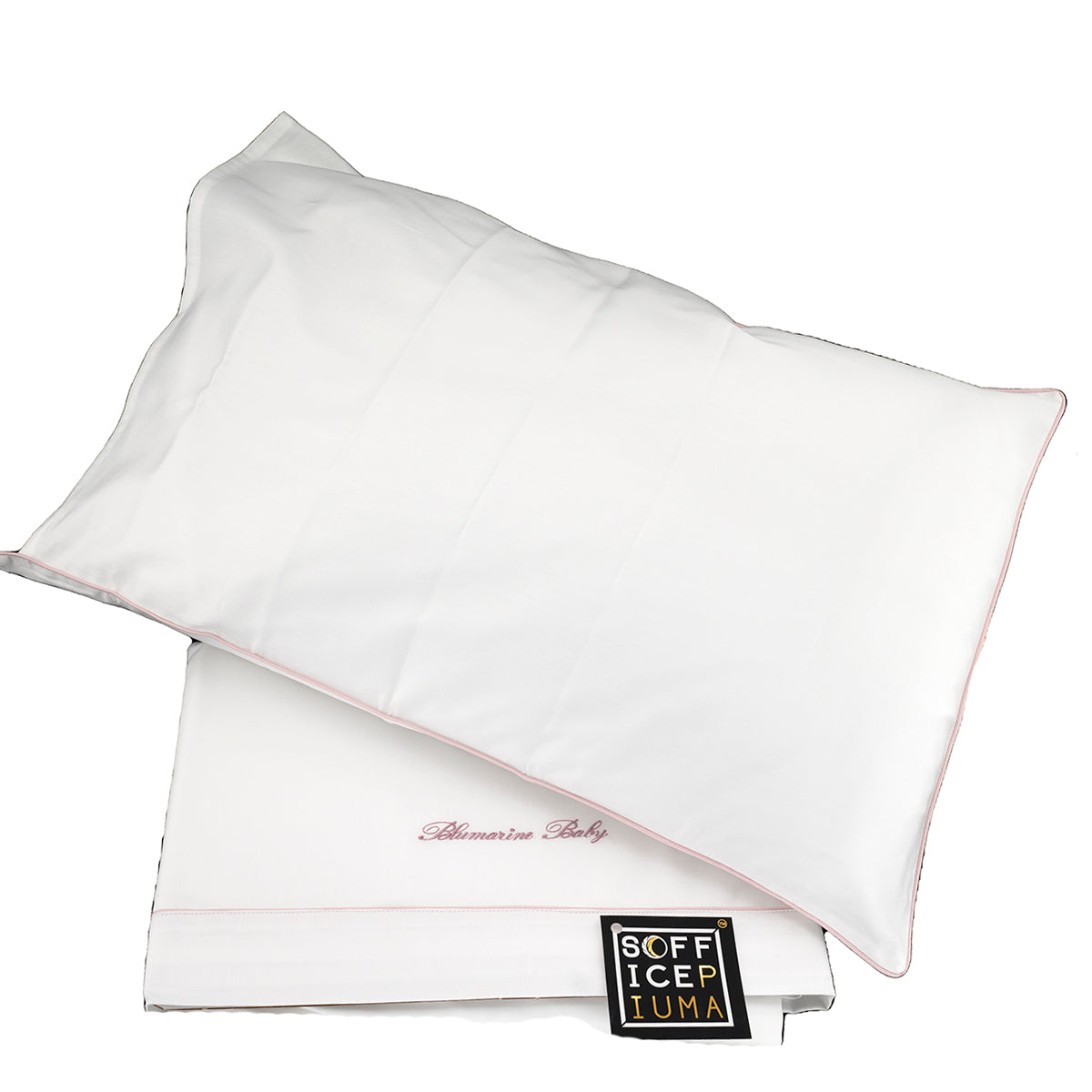 blumarine lenzuolo culla baby blu rosa offerta sconto promo sofficepiuma