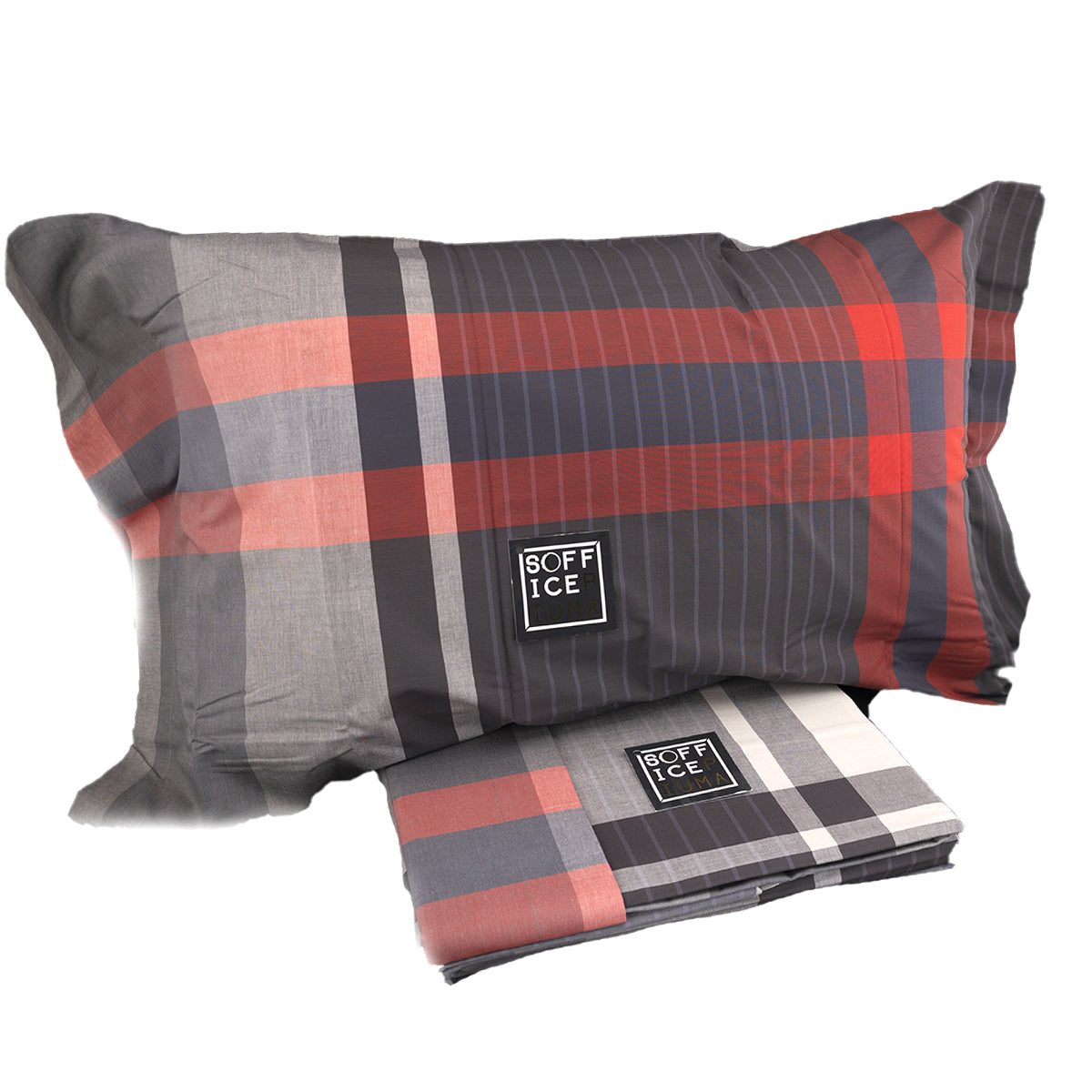 bossi casa matrimoniale singolo piazza mezzo cotone quadretto qaudri SOFFICEPIUMA COPRIPIUMINO LENZUOLO BOSSI HARRIS 0