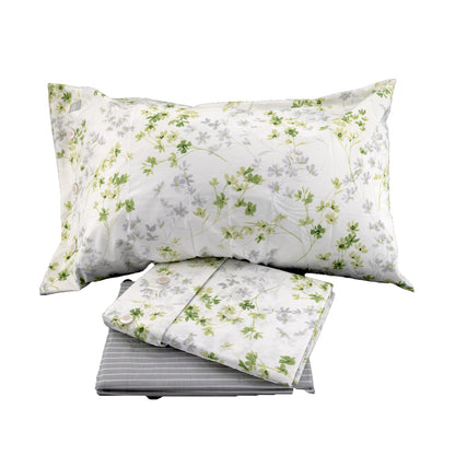 bossi martha neill completo lenzuolo copripiumino sconto outel offerta floreale tinto filo matrimoniale singolo piazza mezzo floyd 8406 verde