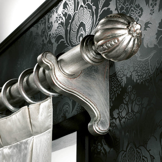 Casa Valentina bastone scorritenda in Legno diam. 50mm con anelli art. CATERINA