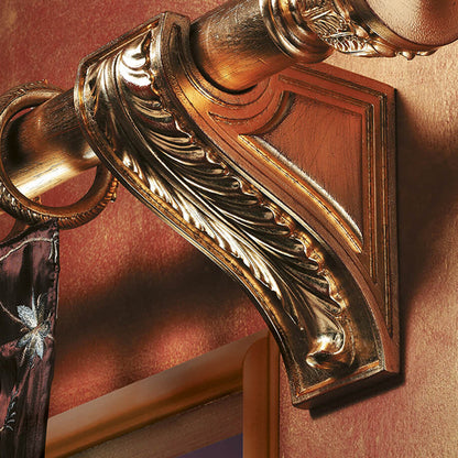 Casa Valentina bastone scorritenda in Legno diam. 50mm con anelli art. CATERINA