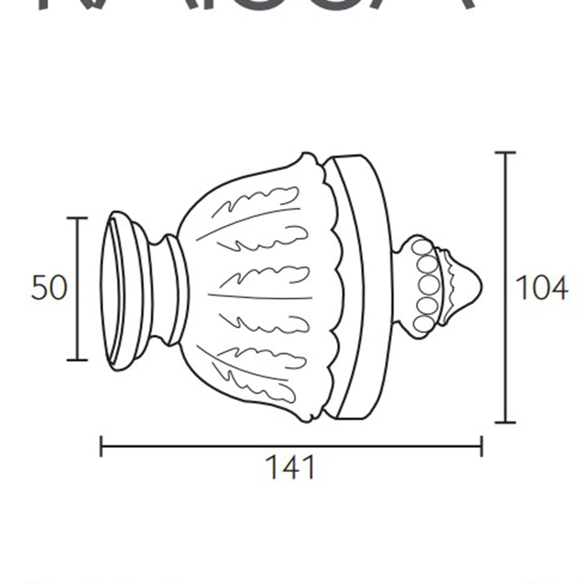 Casa Valentina bastone scorritenda in Legno diam. 50mm con anelli art. RAISSA
