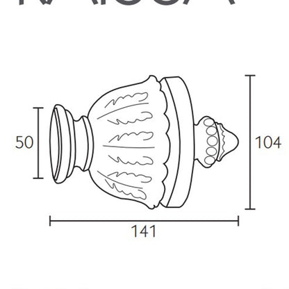 Casa Valentina bastone scorritenda in Legno diam. 50mm con anelli art. RAISSA