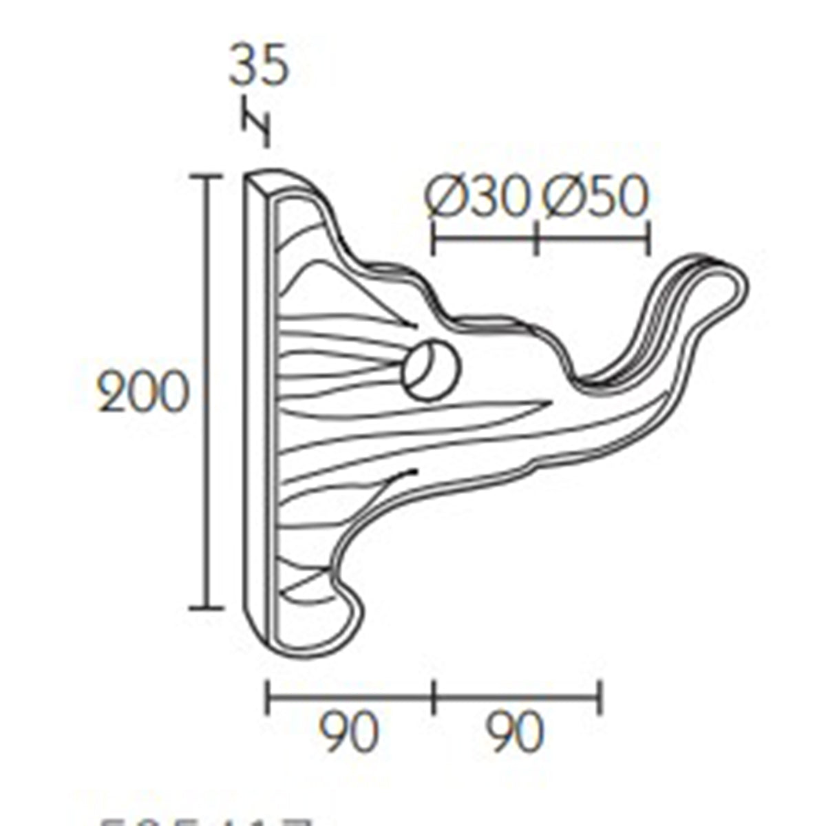 Casa Valentina bastone scorritenda in Legno diam. 50mm con anelli art. SISSI