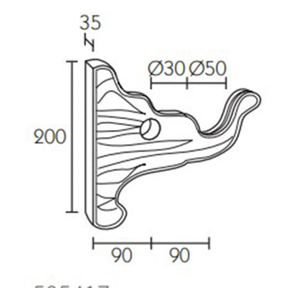 Casa Valentina bastone scorritenda in Legno diam. 50mm con anelli art. SISSI