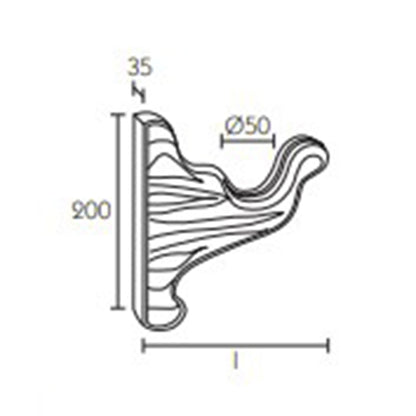 Casa Valentina bastone scorritenda in Legno diam. 50mm con anelli art. SISSI