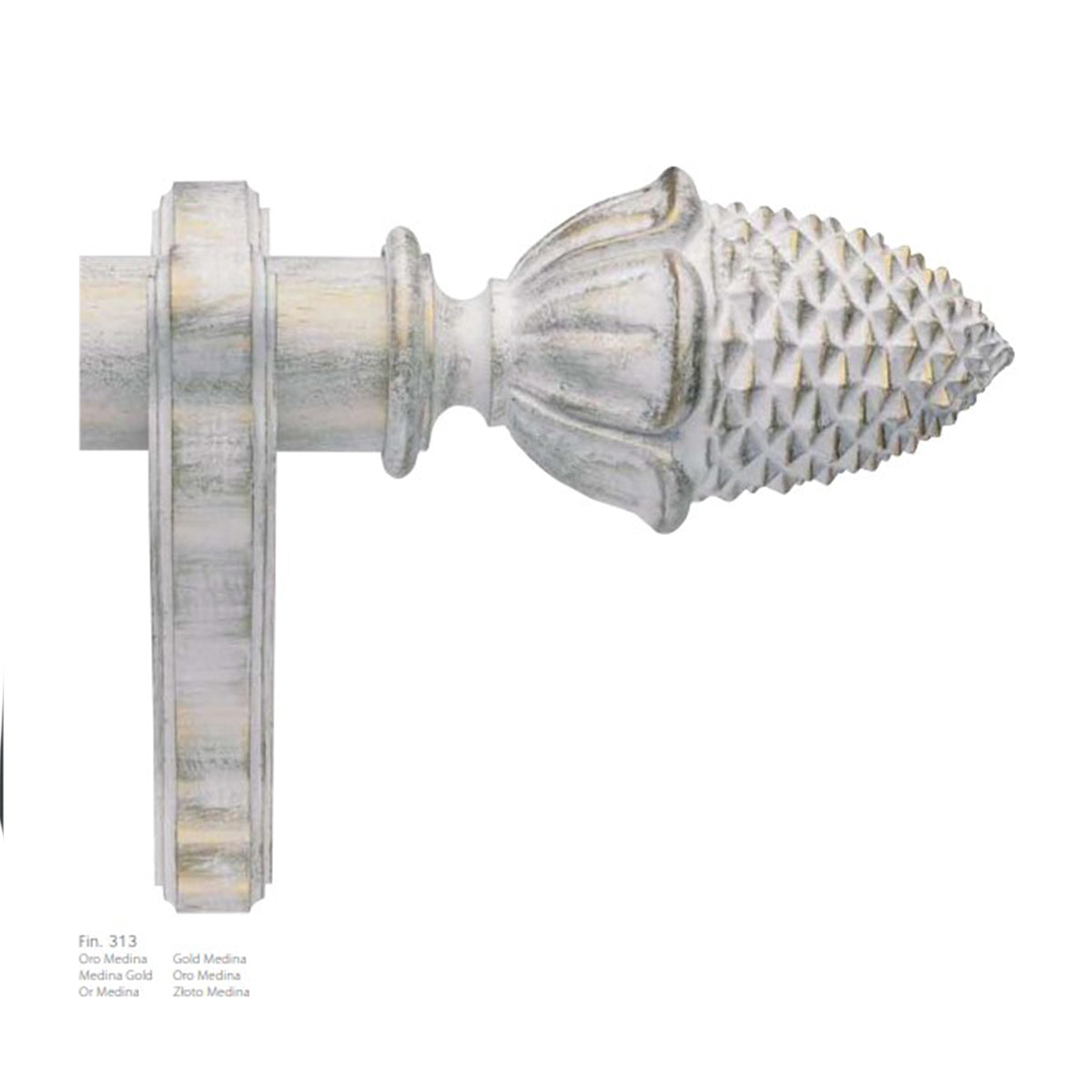 Casa Valentina bastone scorritenda in Legno diam. 50mm con anelli art. SISSI