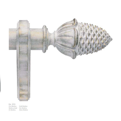 Casa Valentina bastone scorritenda in Legno diam. 50mm con anelli art. SISSI