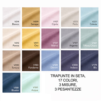 CINELLI SETA GOLD Trapunta piuma d’oca 100% SIBERIANA Tinta Unita IN SETA