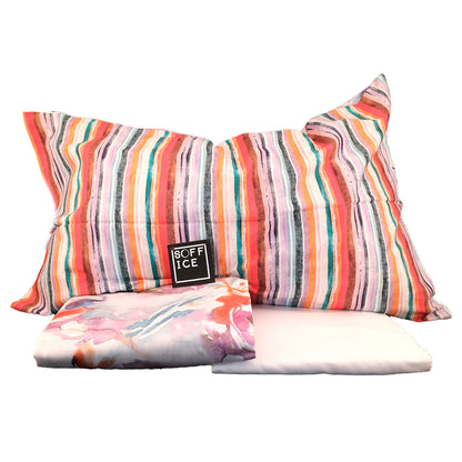 SOFFICEPIUMA® Completo Copripiumino in raso di  cotone double face 250x220 art. E2/M