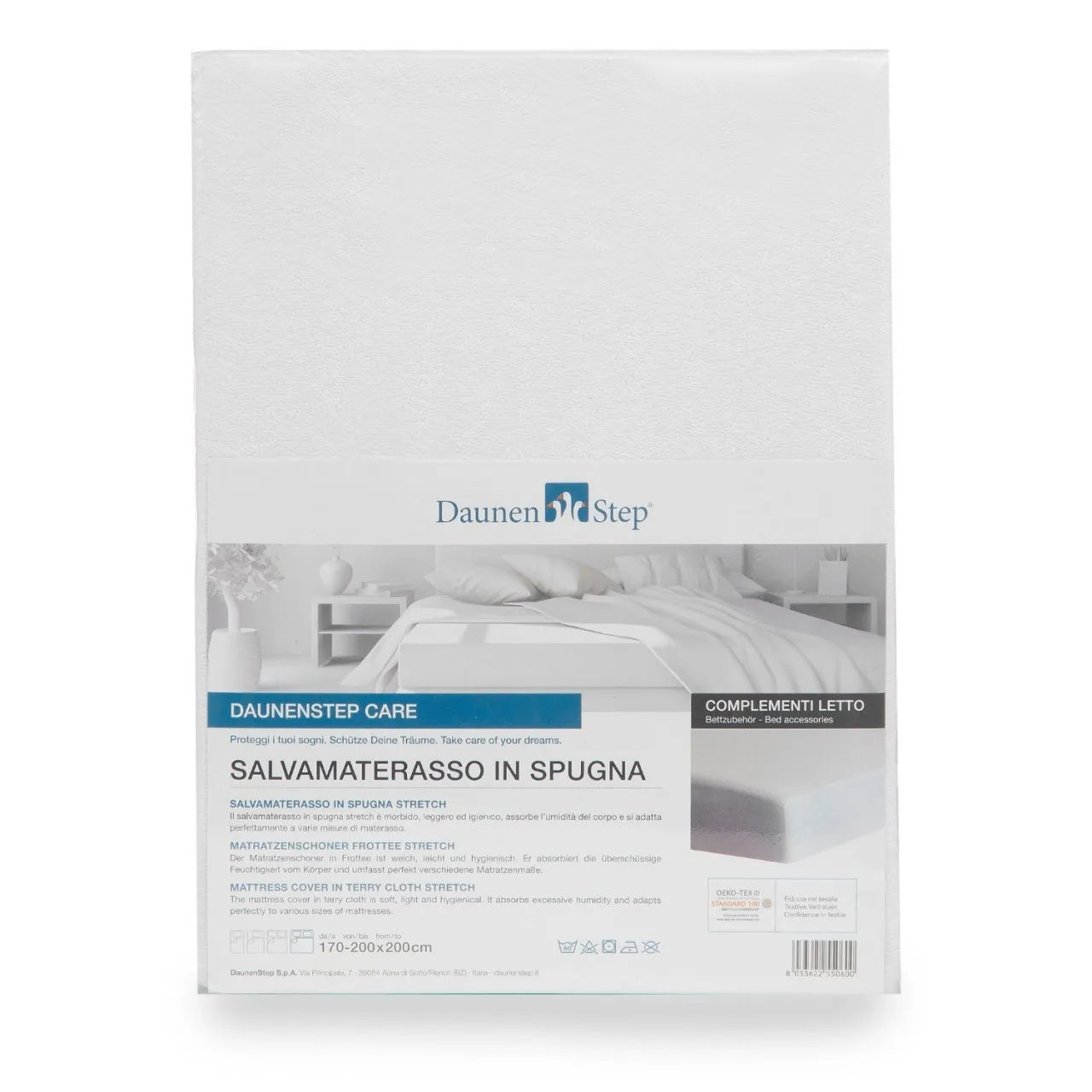 DAUNENSTEP salvamaterasso in spugna strech art. CARE SOFT