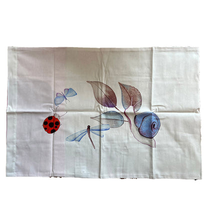 federa COPRIPIUMINO BASSETTI NELLA LETTINO ROSA CELESTE SOFFICEPIUMA COMPLETO